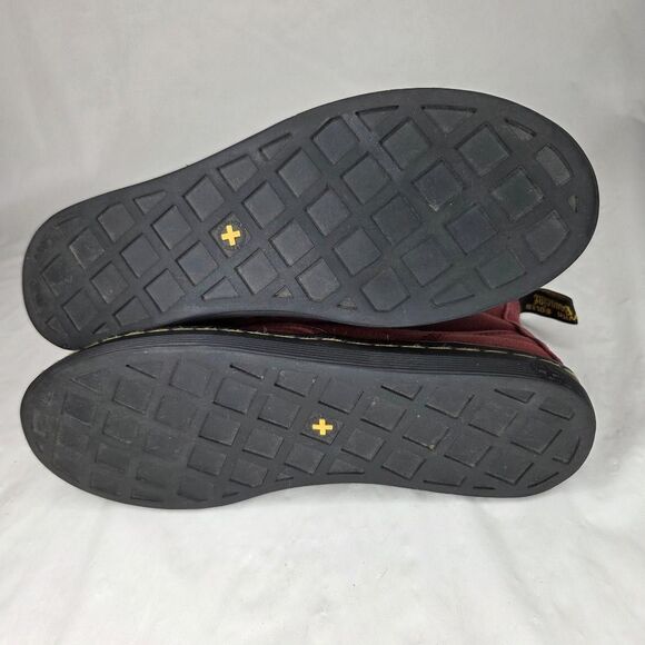 Dr Doc Martens Boots Women's 7 Shoreditch Canvas Boots Shoes Red High Top - Picture 8 of 8